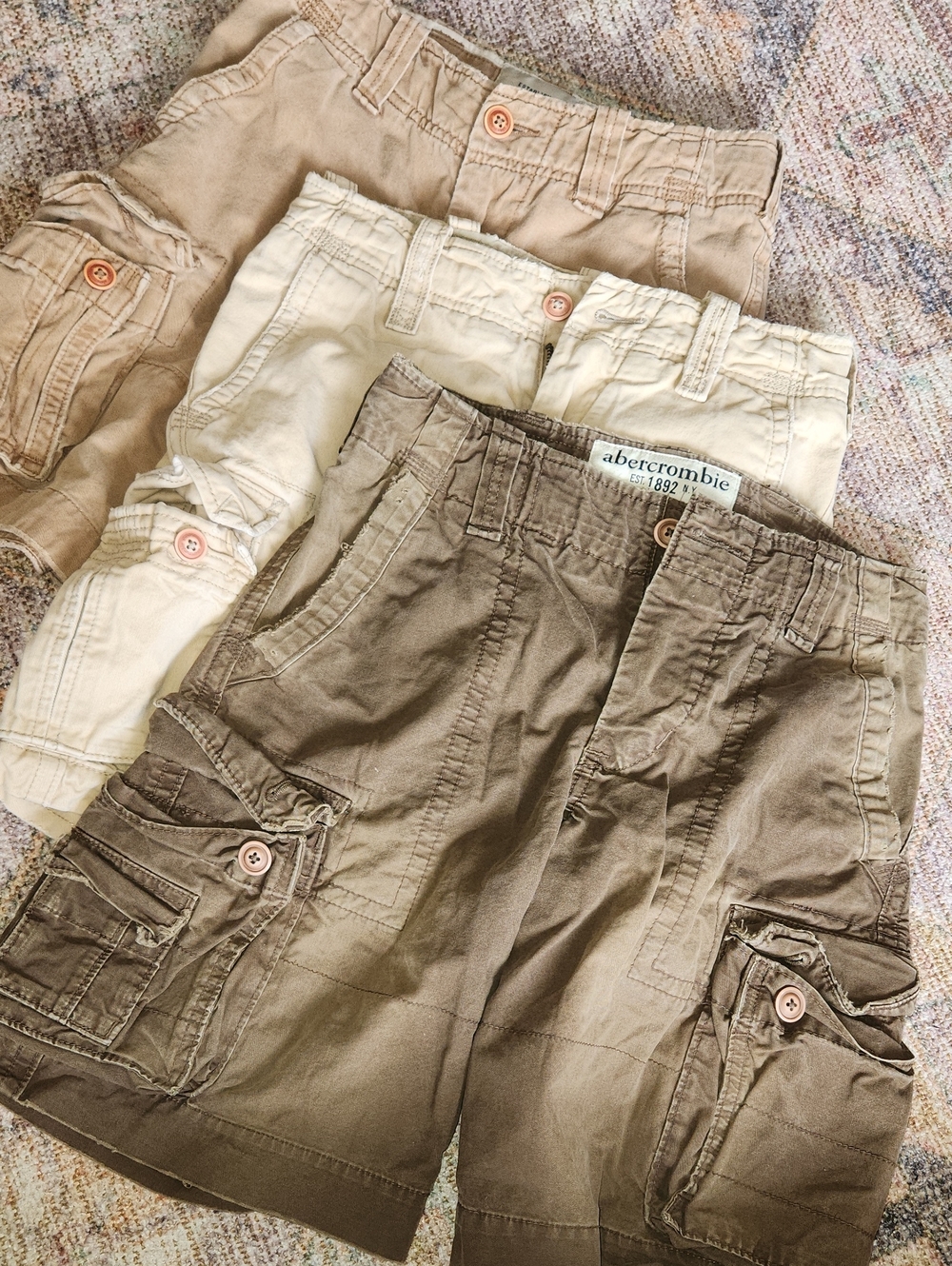 3pair -Abercrombie & Fitch Boy's Cargo Shorts Size 12.